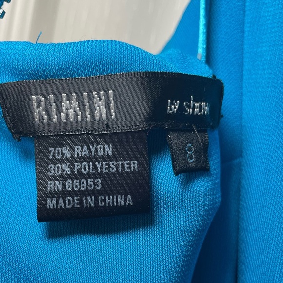 Rimini turquoise beaded beaded dress sz 8 - Picture 9 of 9